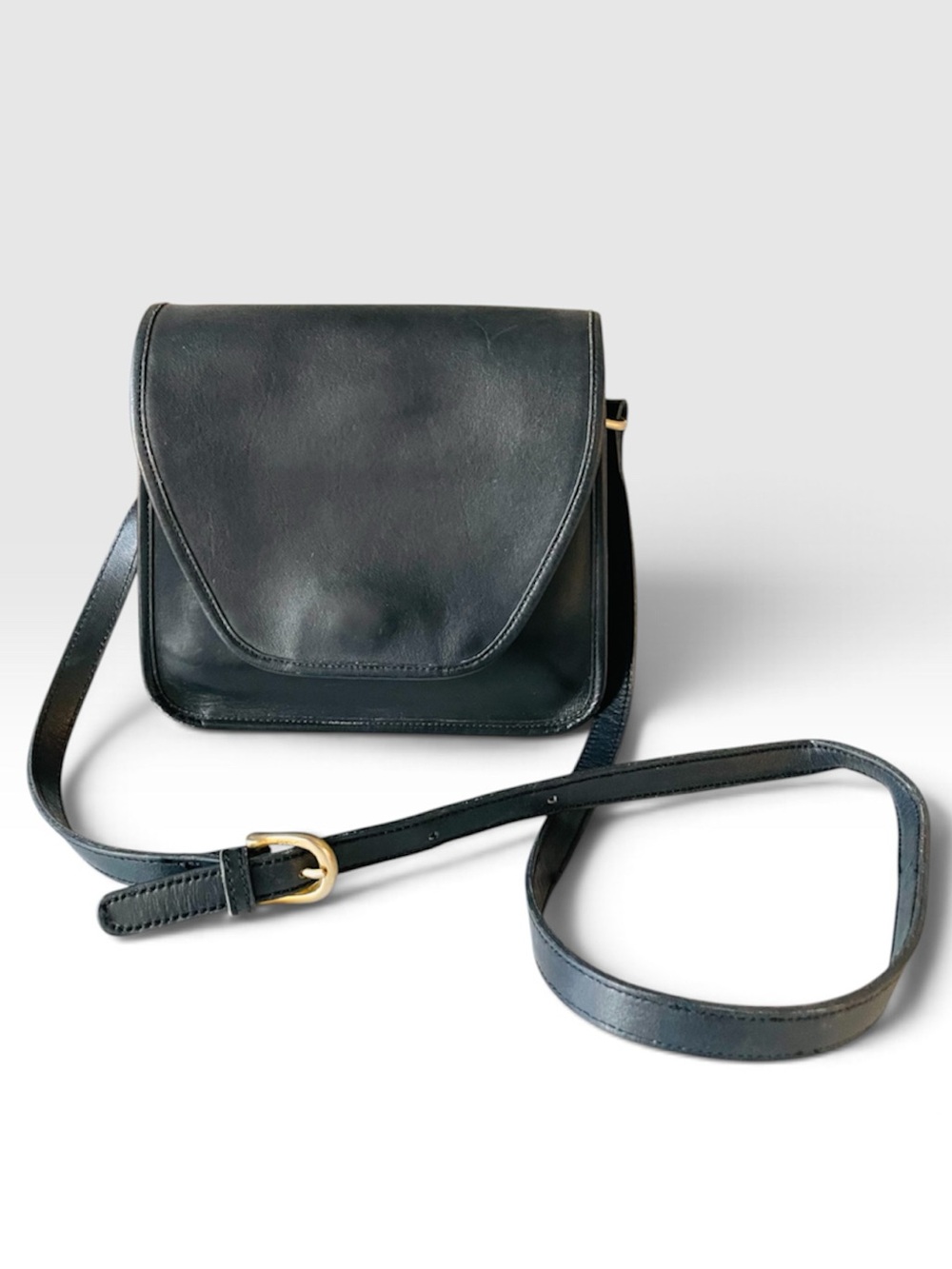 Vintage Navy Blue Coach Shoulder Bag Cross Body Handbag